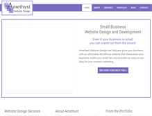 Tablet Screenshot of amethystwebsitedesign.com